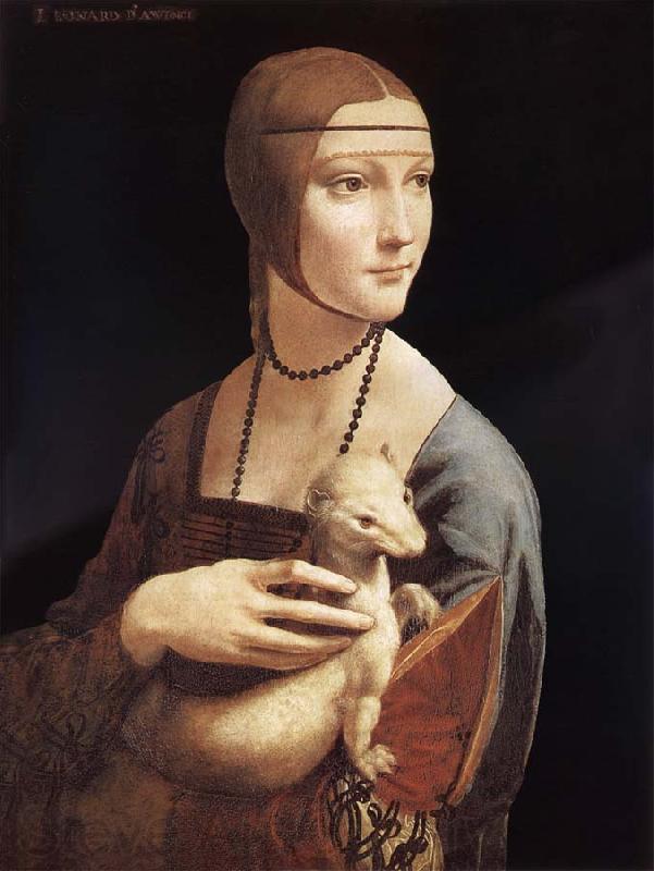 LEONARDO da Vinci Lady with the ermine France oil painting art